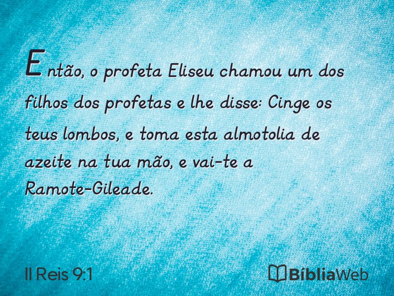 II Reis 9:1 em imagem para compartilhar