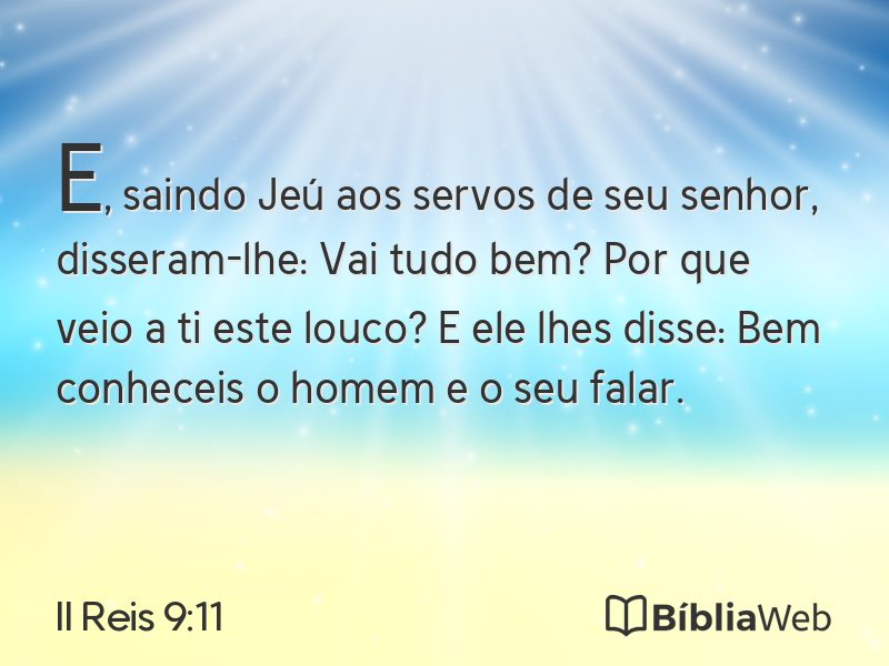 II Reis 9:11 em imagem para compartilhar