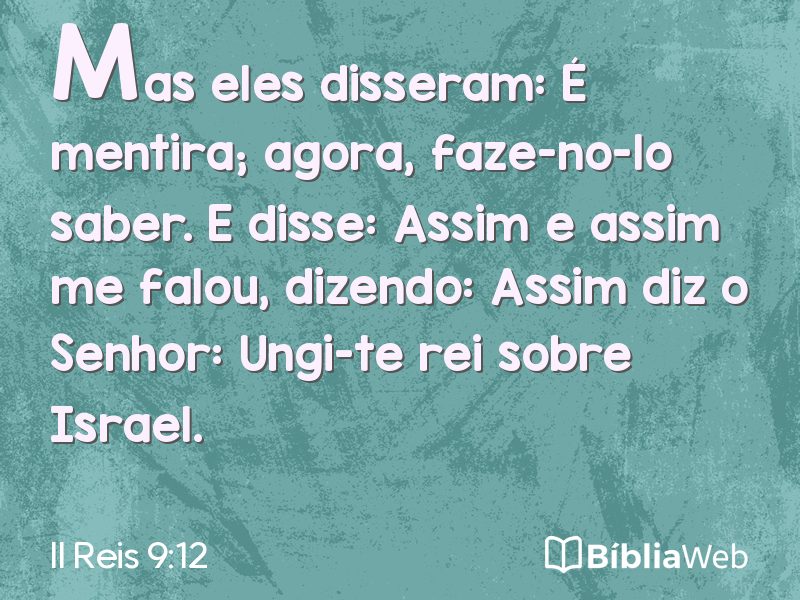 II Reis 9:12 em imagem para compartilhar
