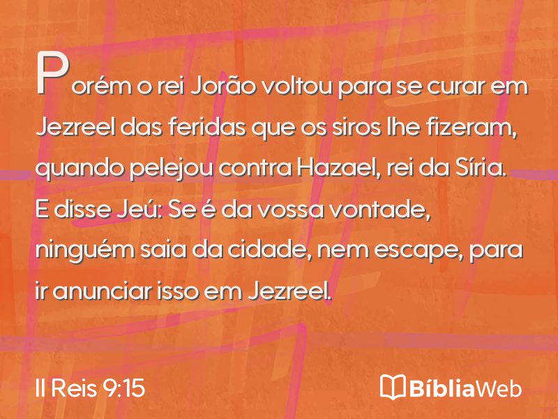 II Reis 9:15 em imagem para compartilhar