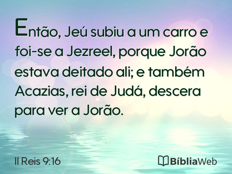 II Reis 9:16 em imagem para compartilhar