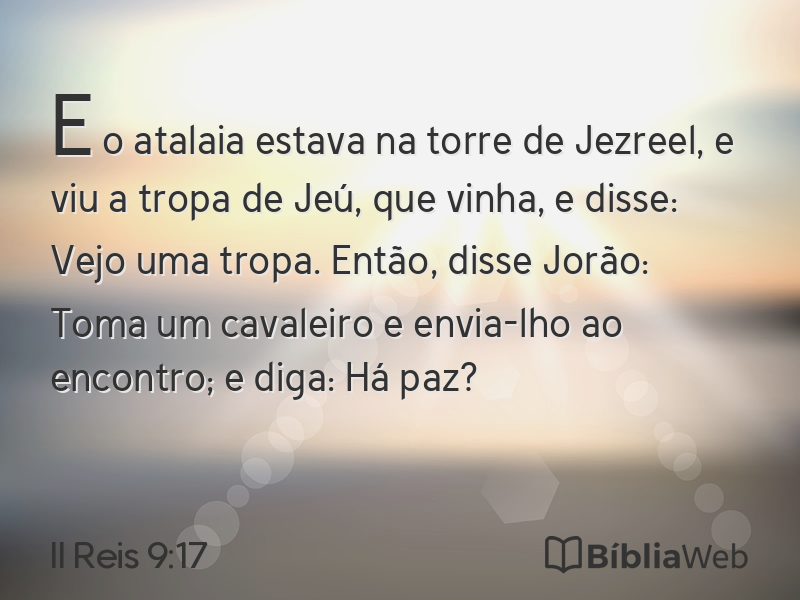 II Reis 9:17 em imagem para compartilhar