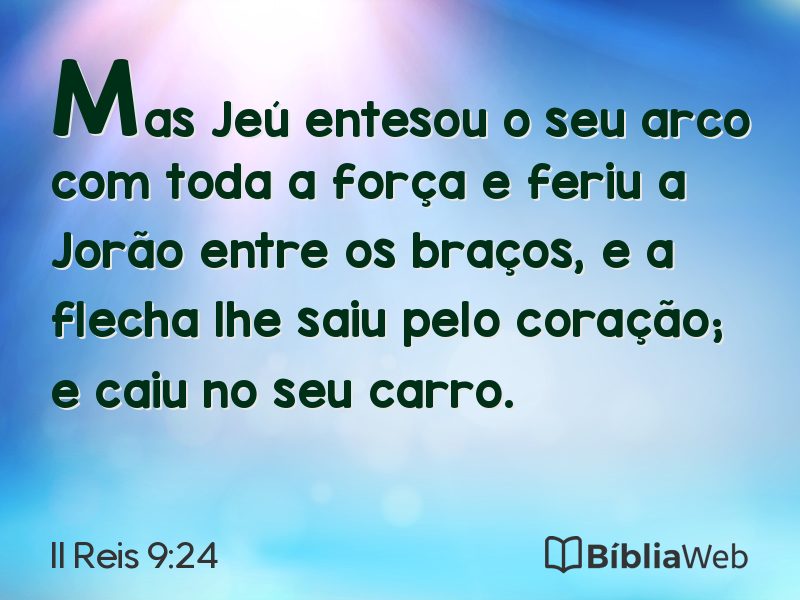 II Reis 9:24 em imagem para compartilhar