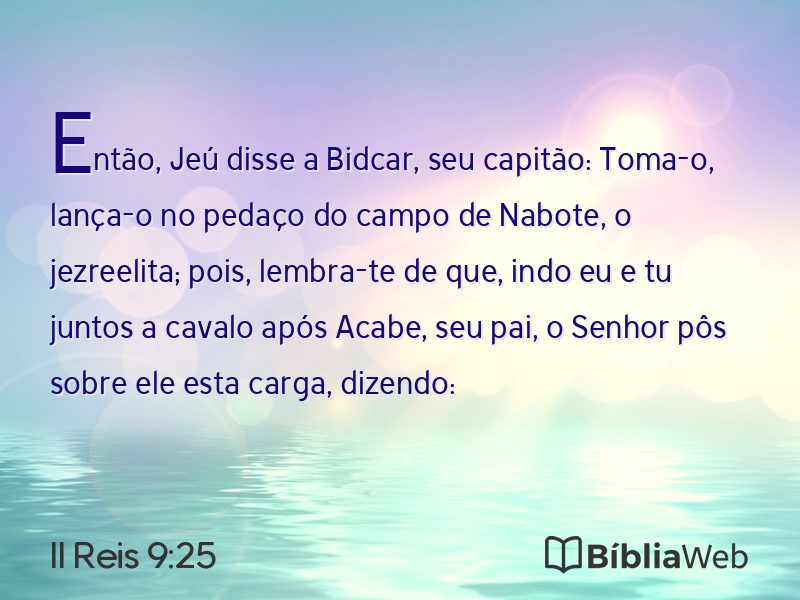 II Reis 9:25 em imagem para compartilhar