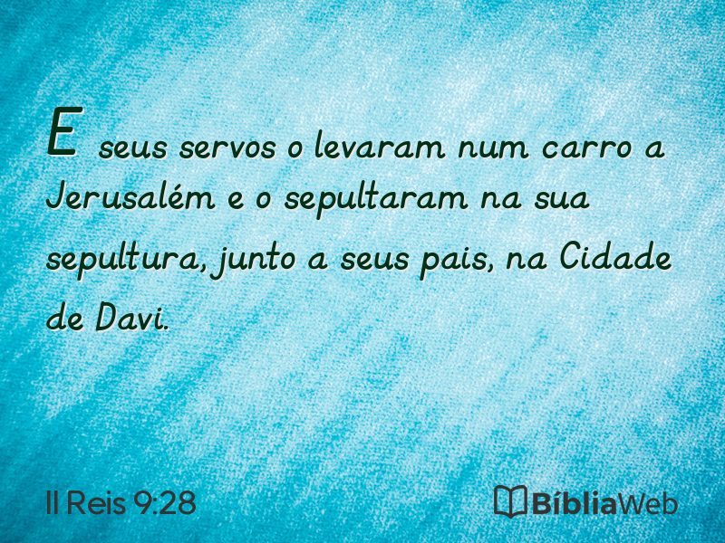 II Reis 9:28 em imagem para compartilhar