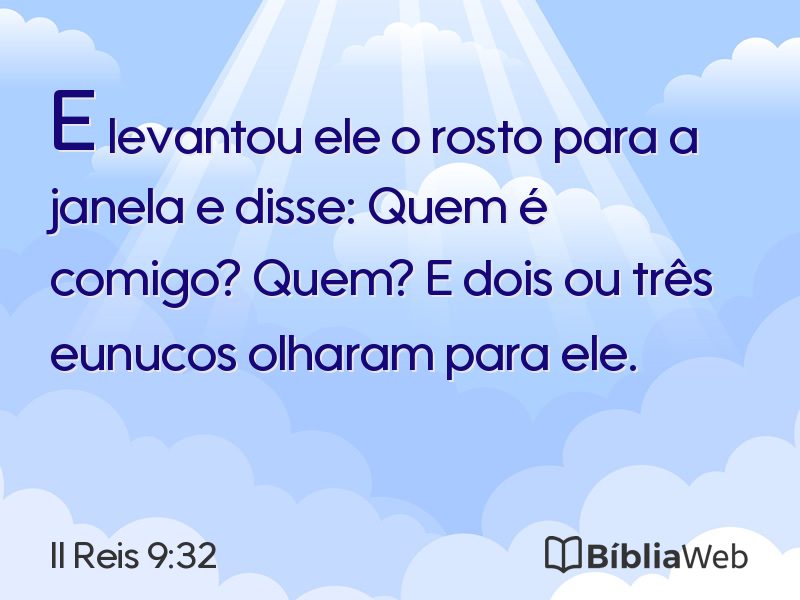 II Reis 9:32 em imagem para compartilhar