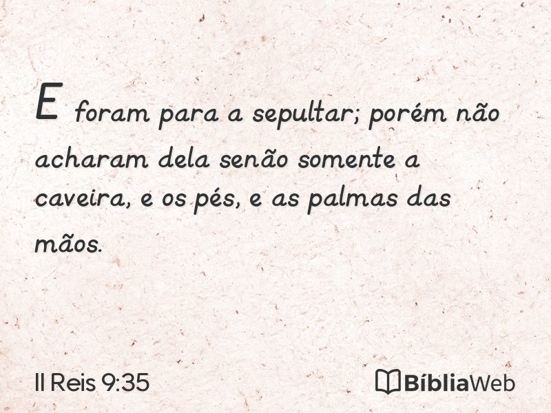II Reis 9:35 em imagem para compartilhar