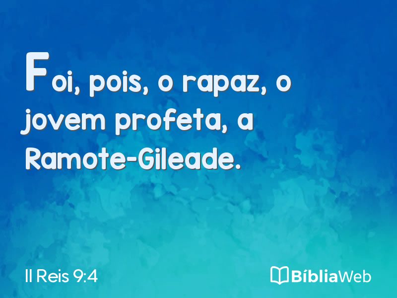 II Reis 9:4 em imagem para compartilhar
