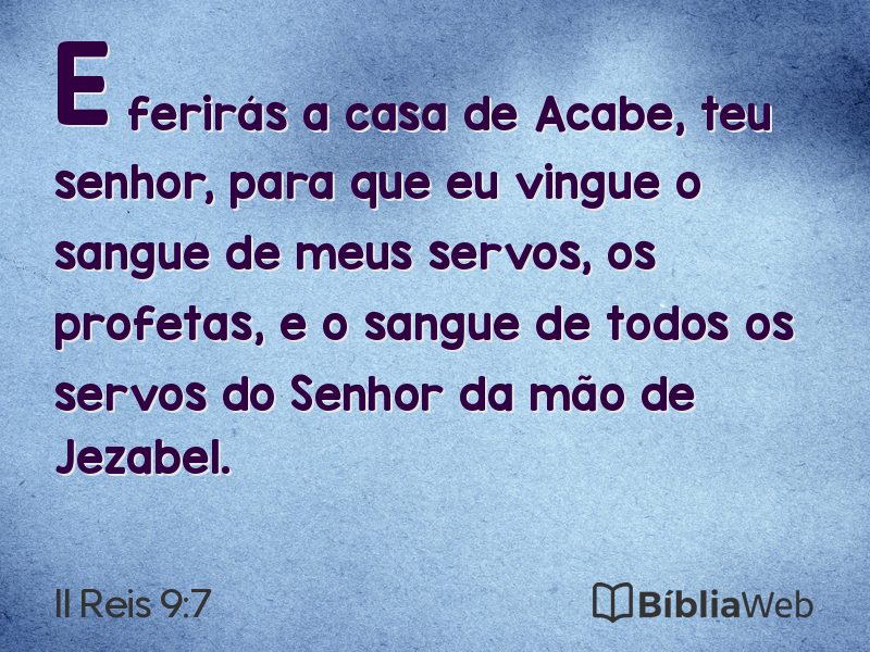 II Reis 9:7 em imagem para compartilhar