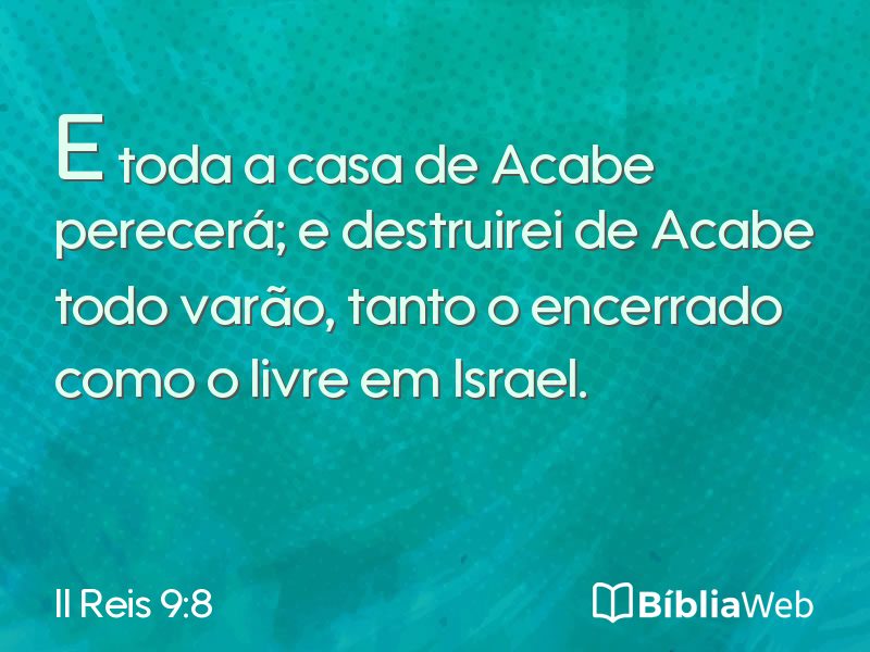 II Reis 9:8 em imagem para compartilhar