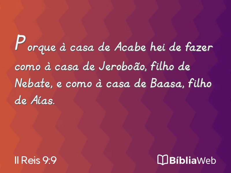 II Reis 9:9 em imagem para compartilhar