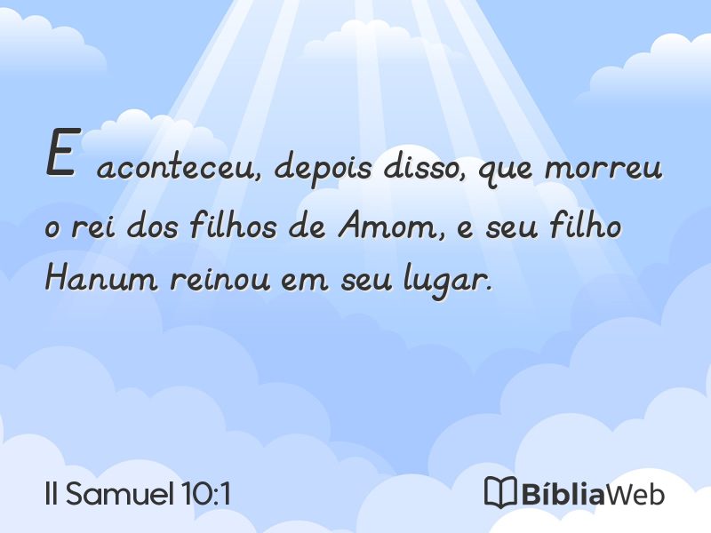 II Samuel 10:1 em imagem para compartilhar