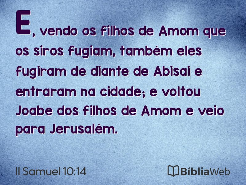 II Samuel 10:14 em imagem para compartilhar