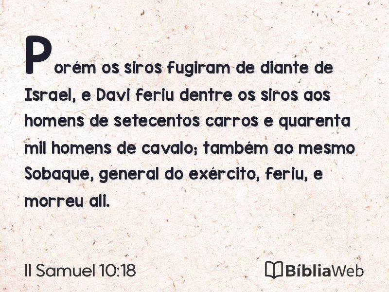 II Samuel 10:18 em imagem para compartilhar