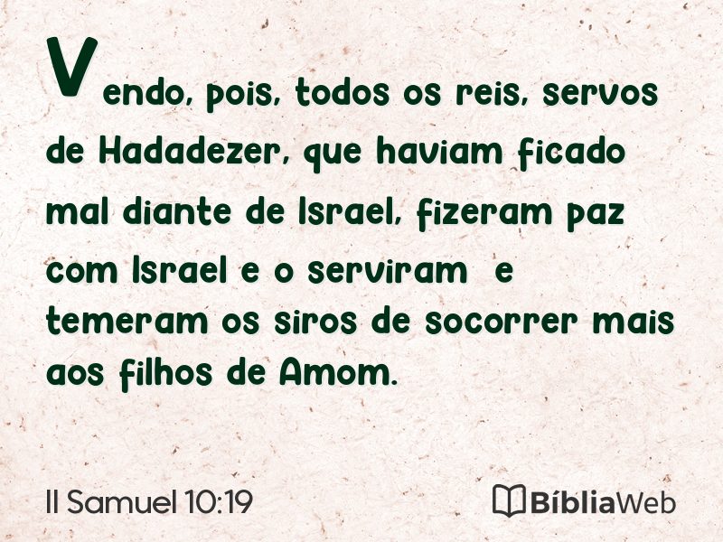 II Samuel 10:19 em imagem para compartilhar