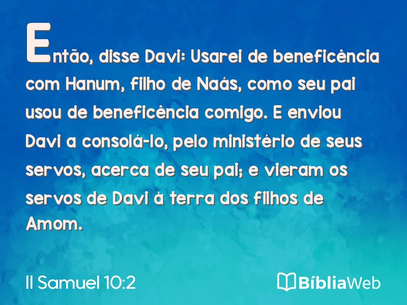 II Samuel 10:2 em imagem para compartilhar