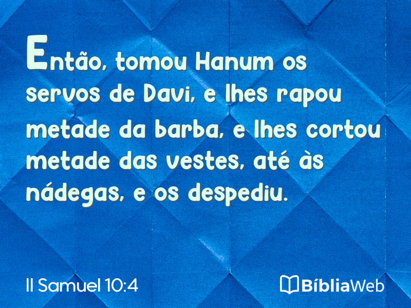 II Samuel 10:4 em imagem para compartilhar