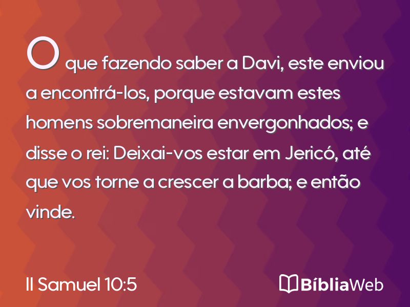 II Samuel 10:5 em imagem para compartilhar