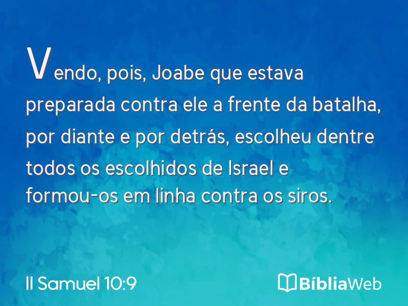 II Samuel 10:9 em imagem para compartilhar
