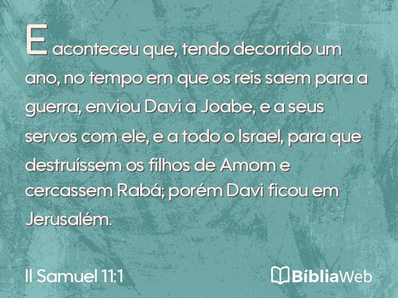 II Samuel 11:1 em imagem para compartilhar