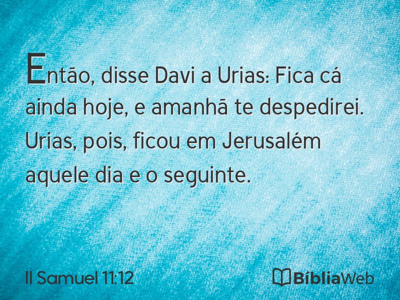 II Samuel 11:12 em imagem para compartilhar