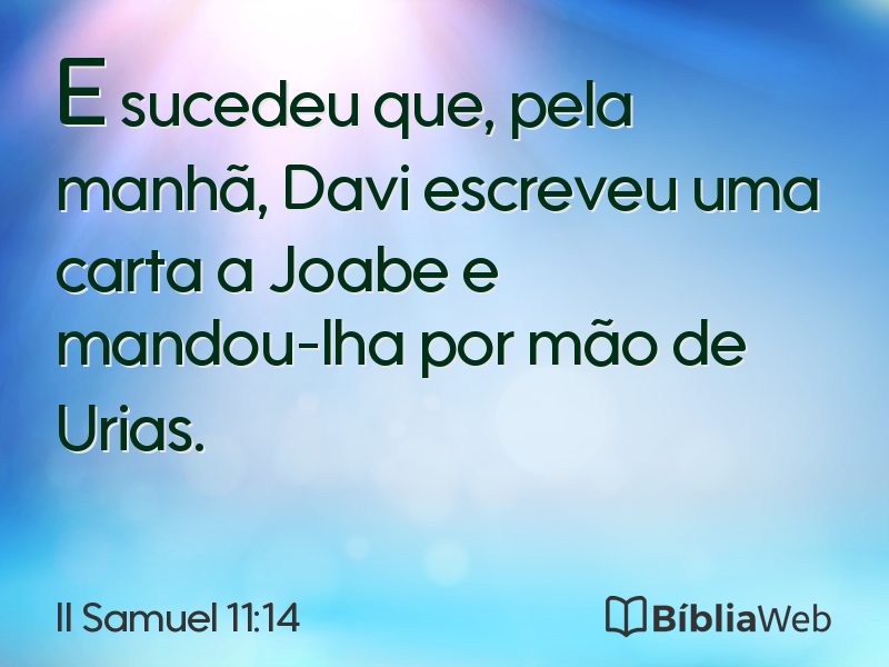 II Samuel 11:14 em imagem para compartilhar