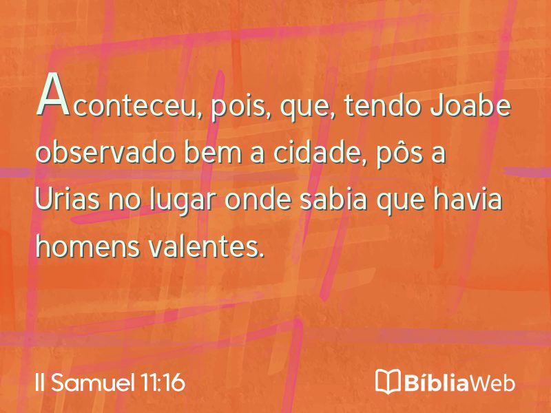 II Samuel 11:16 em imagem para compartilhar