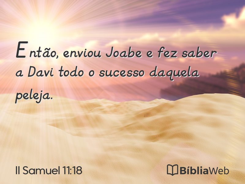 II Samuel 11:18 em imagem para compartilhar