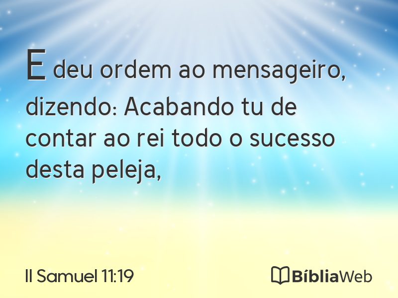 II Samuel 11:19 em imagem para compartilhar