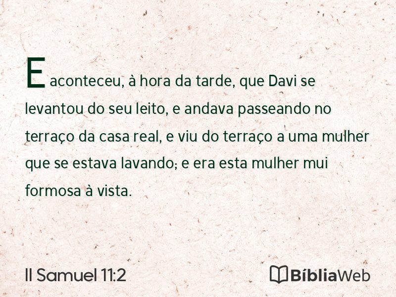 II Samuel 11:2 em imagem para compartilhar