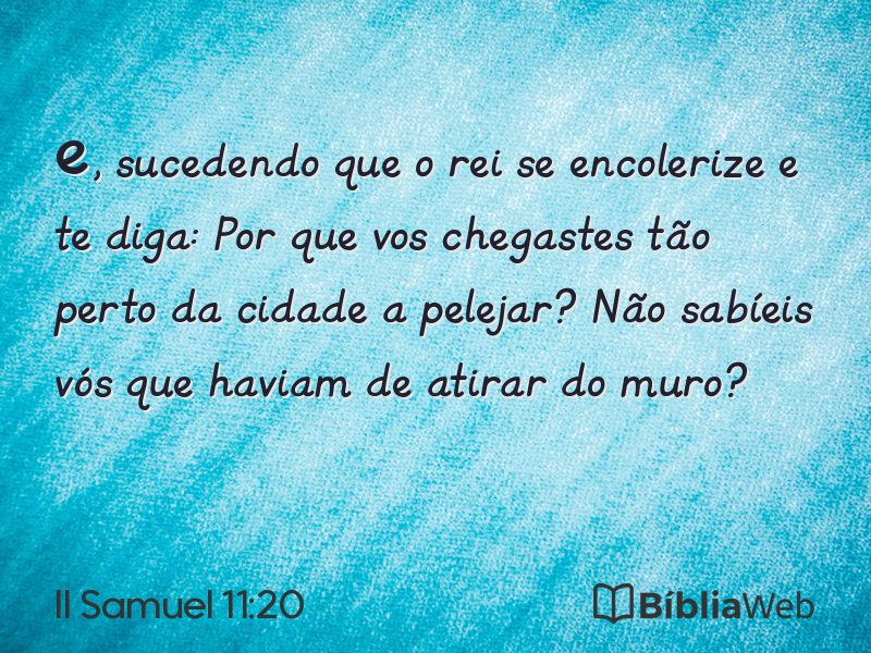 II Samuel 11:20 em imagem para compartilhar