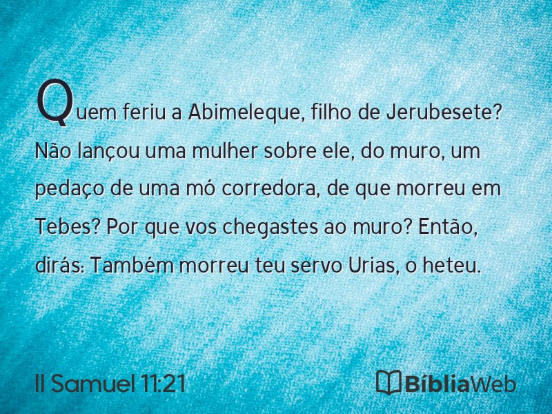 II Samuel 11:21 em imagem para compartilhar