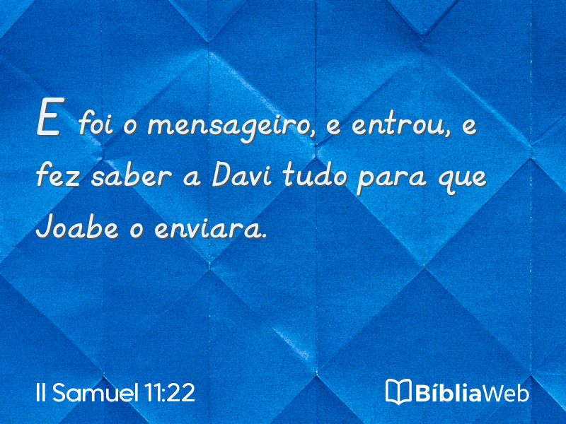 II Samuel 11:22 em imagem para compartilhar