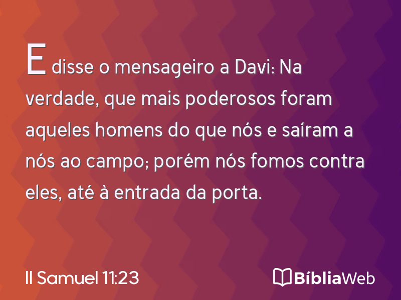 II Samuel 11:23 em imagem para compartilhar
