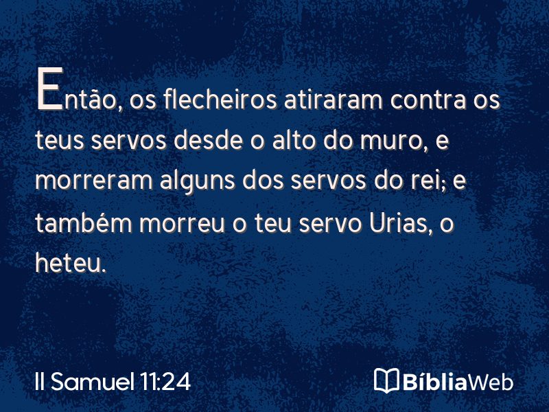 II Samuel 11:24 em imagem para compartilhar
