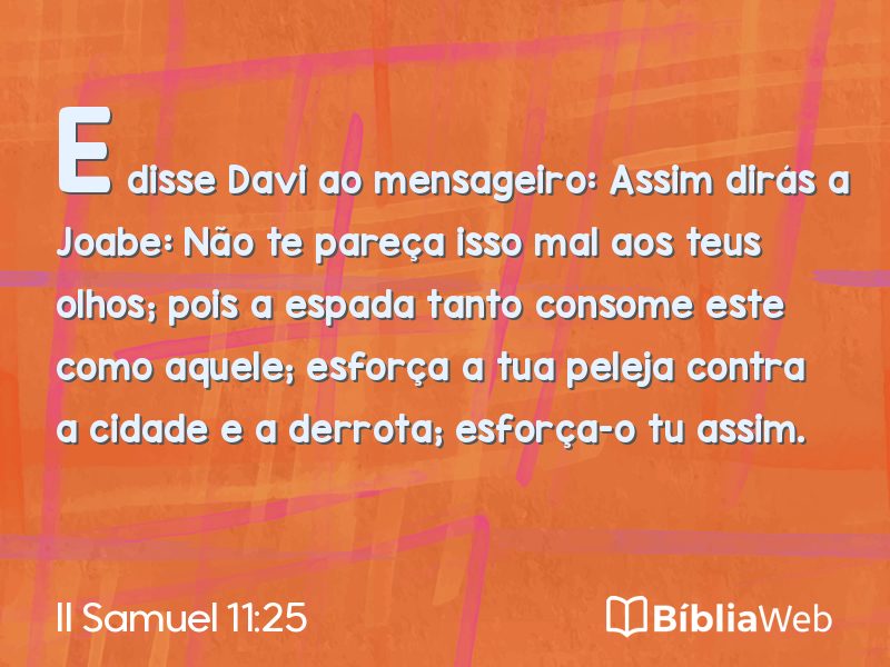 II Samuel 11:25 em imagem para compartilhar