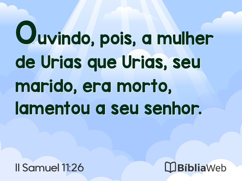 II Samuel 11:26 em imagem para compartilhar