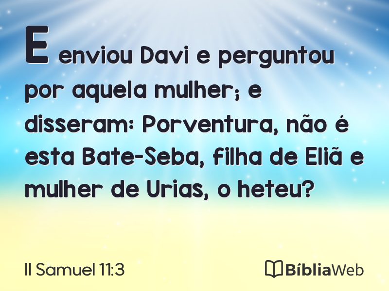 II Samuel 11:3 em imagem para compartilhar