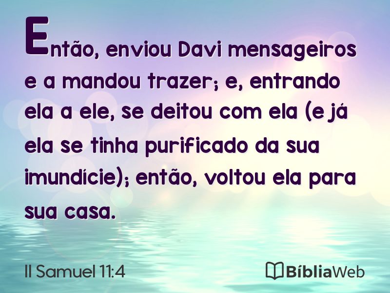 II Samuel 11:4 em imagem para compartilhar