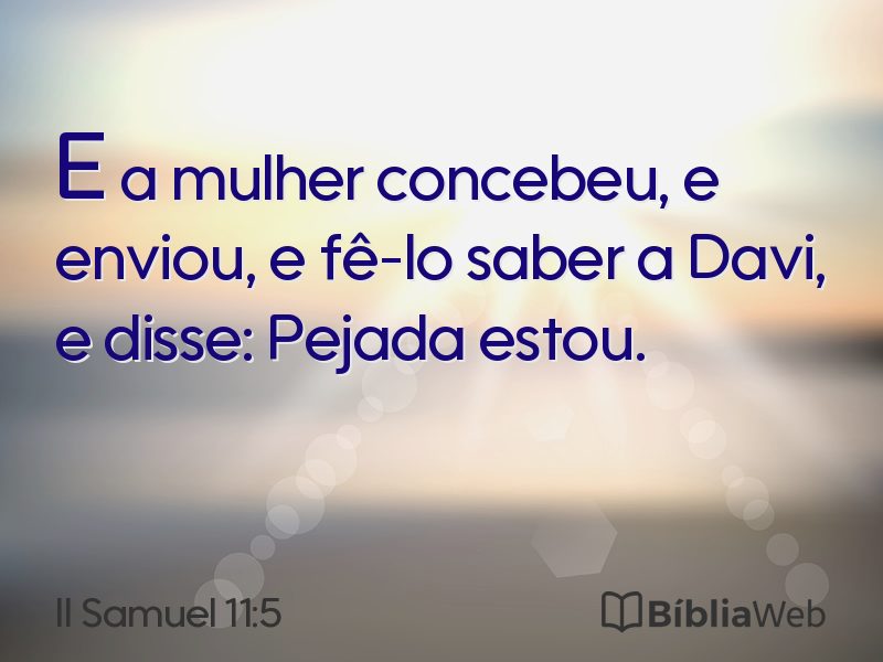 II Samuel 11:5 em imagem para compartilhar