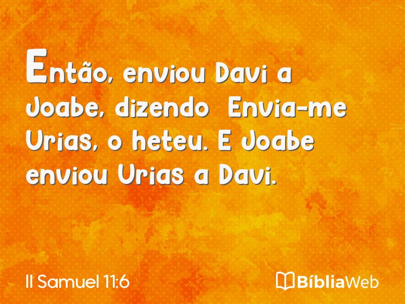 II Samuel 11:6 em imagem para compartilhar