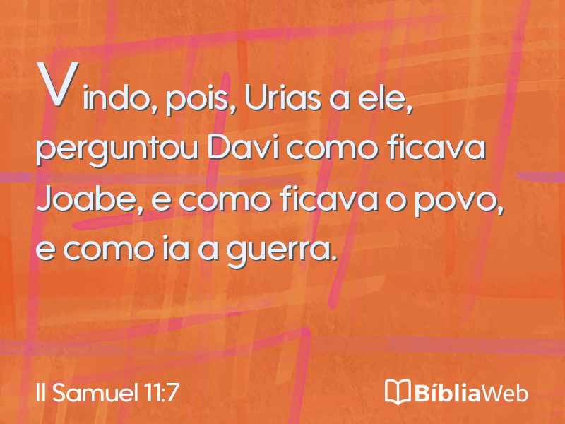 II Samuel 11:7 em imagem para compartilhar