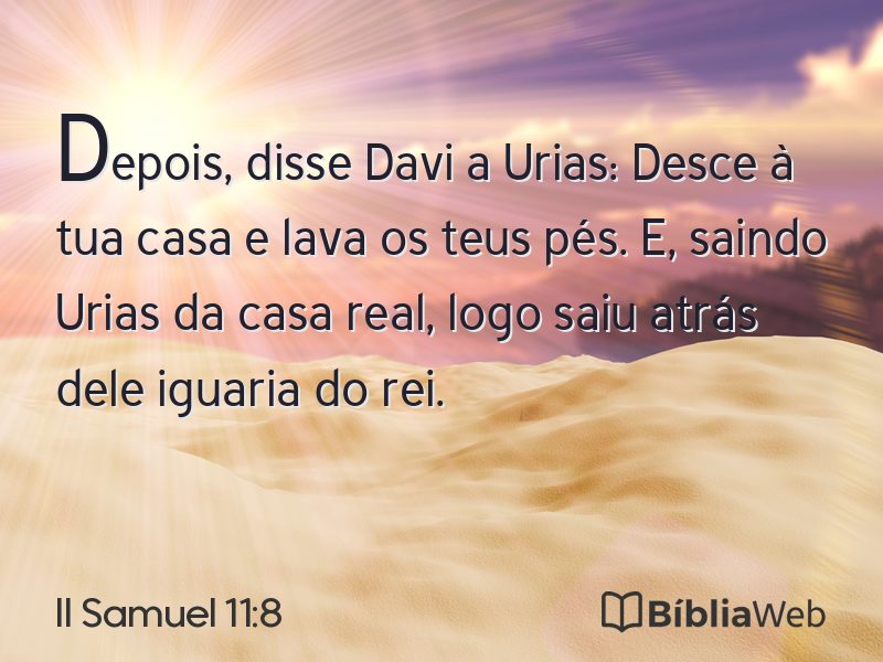 II Samuel 11:8 em imagem para compartilhar