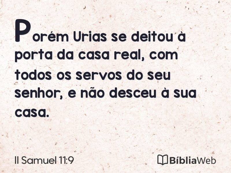 II Samuel 11:9 em imagem para compartilhar