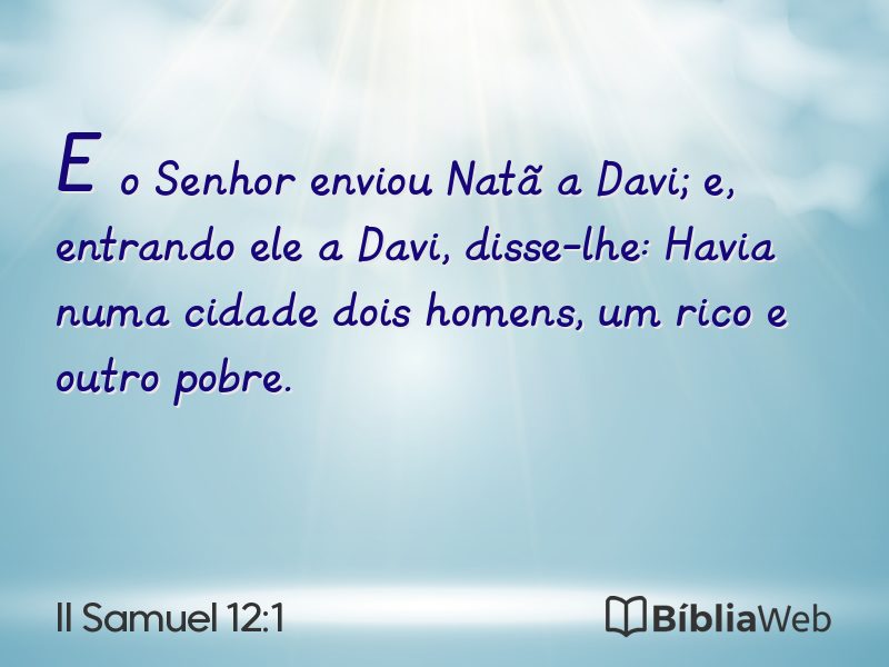 II Samuel 12:1 em imagem para compartilhar