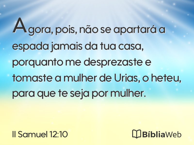 II Samuel 12:10 em imagem para compartilhar