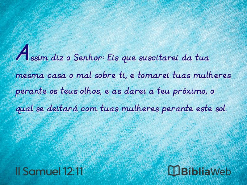 II Samuel 12:11 em imagem para compartilhar