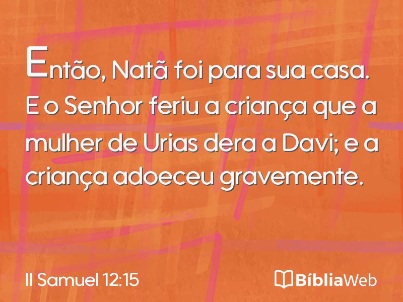 II Samuel 12:15 em imagem para compartilhar