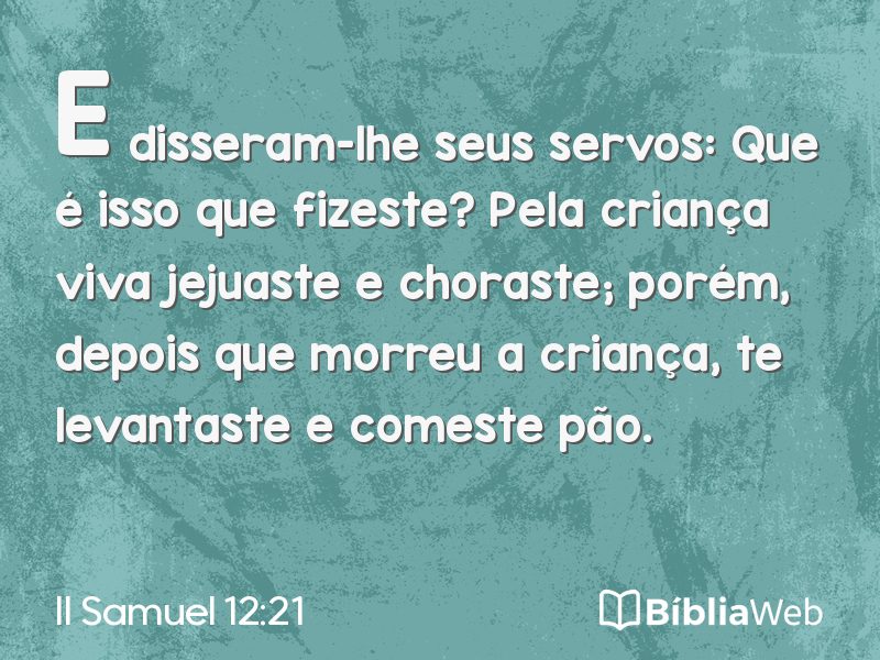 II Samuel 12:21 em imagem para compartilhar