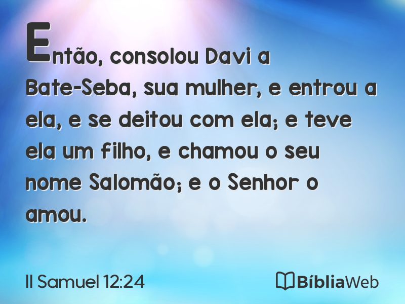 II Samuel 12:24 em imagem para compartilhar